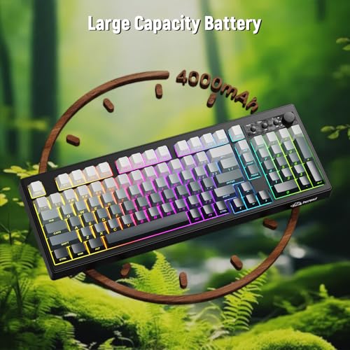 Clavier gamer sans fil tri-mode idéal pour le bureau pc et mac