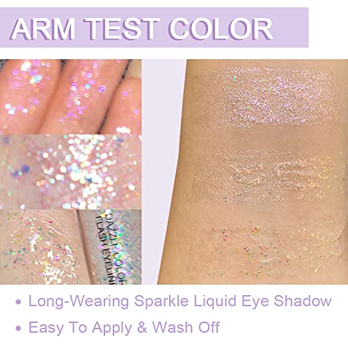 4 Colors Liquid Glitter Eyeshadow Eyeliner Eye Makeup Sticks.waterproof Pink Golden Liquid Sparkle Eye Shadow Eyelid.quick-Drying Glitter Sombra De Ojos #TOP5