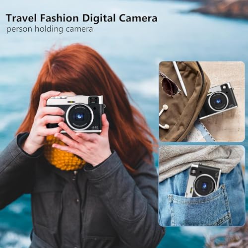 Image of 4K Digital Camera for Photography, 48MP Autofocus Vlogging Cameras with 16X Digital Zoom, 2.8 inch LCD Point and Shoot Camera for YouTube, Anti-Shake Compact Cameras with 32GB Micro SD Card & 2 Batteries