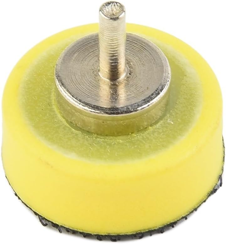 25mm Hook-and- Sanding Pad Backing Pad D4000 & D3000 Rotary Tools – PU + Construction, 1-Piece Yellow/Silver/Black Abrasive Accessory Polishing, Wood, & Automotive Surfaces