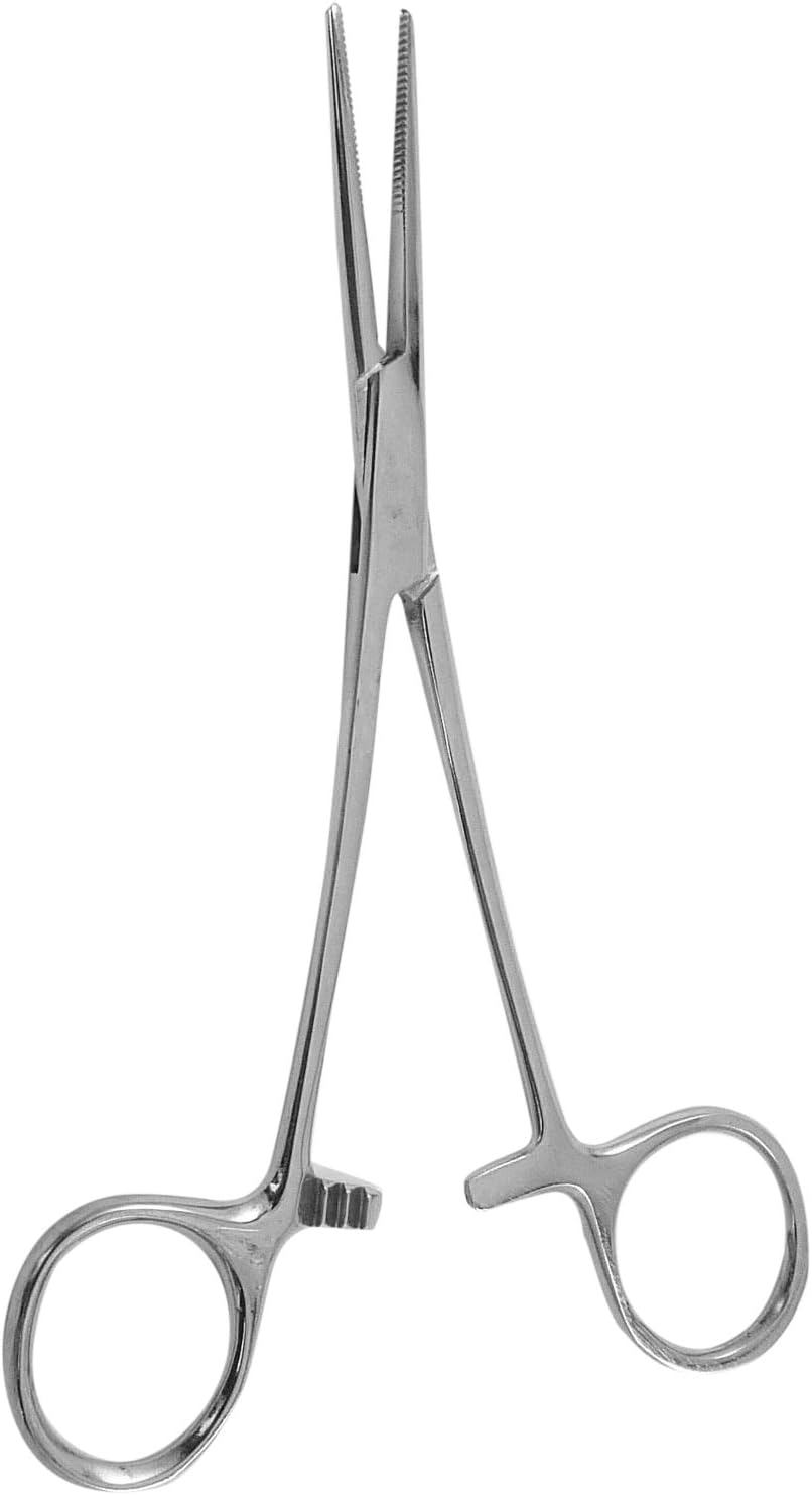 STT RK55STR Half Serrated Kelly Hemostatic Forceps Straight Stainless Steel (14 cm), 5.5" L