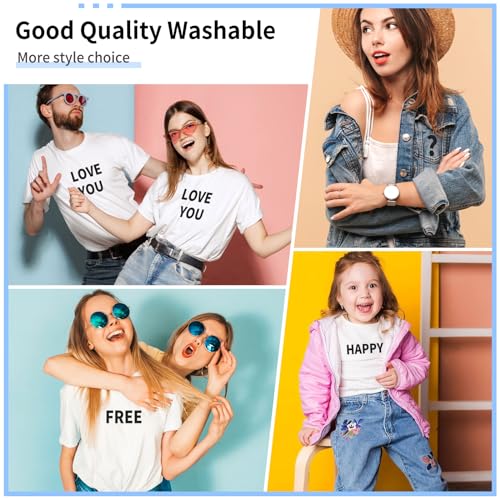 Image of 10 Sheets 440 Pieces Iron on Letters for Clothing, 2 Inch Heat Transfer Letters, Black Iron on Vinyl Letters with A-Z PU Alphabets Sticker for Fabric, Jersey T-Shirt Printing DIY Craft