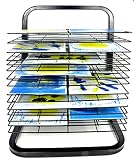 Joymaney Art Drying Rack - 15 Flexible Shelves, Mobile, Solid Metal, Power Coated Design, Ideal for