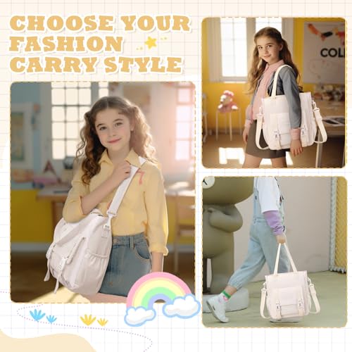 MUSEVOS Mochila para meninas para escola, mochila para adolescentes com vários bolsos, mochila para