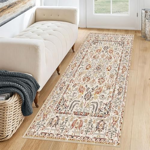 Tapis de couloir antidérapant ethnique 100x500 cm imperméable pour grand salon