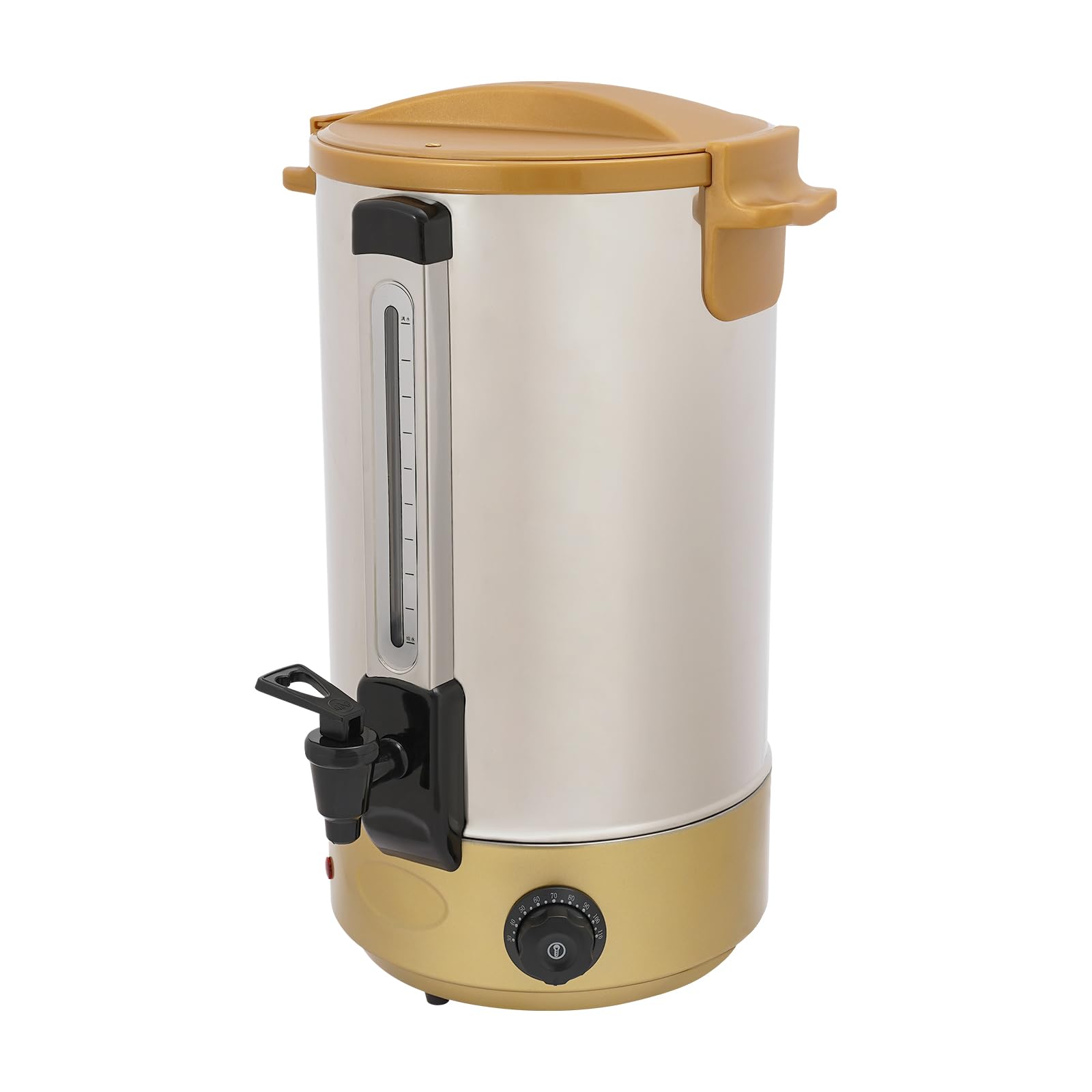 DYNAMI 1800W Electric Water Boiler and Warmer,4.4Gal Stainless Steel Hot Water Dispenser,Hot Drink Dispenser with Spigot,86-248 ? Adjustable Temperature,for Coffee Tea Milk Water (Gold, 16.5L/4.4Gal)