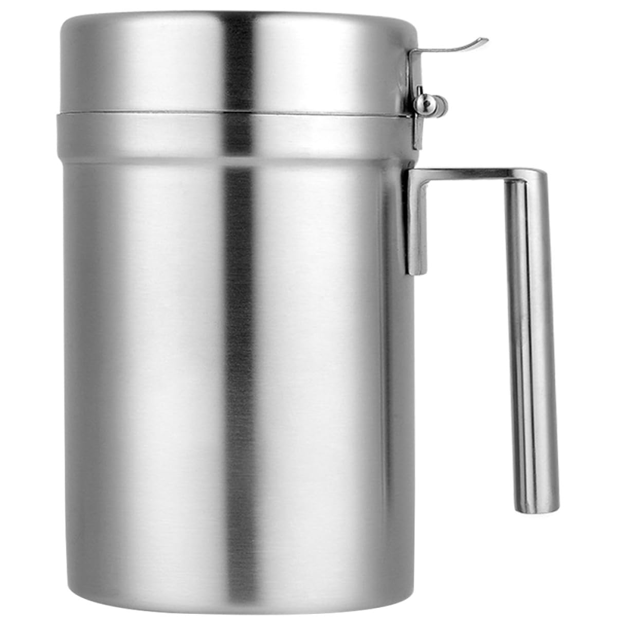 SECFOU Dispenser Olio Inox 304 550ml Anti-goccia Manico, Contenitore per Olio e Aceto da Cucina, Bottiglia Erogatrice per Salsa e Condimenti Domestici