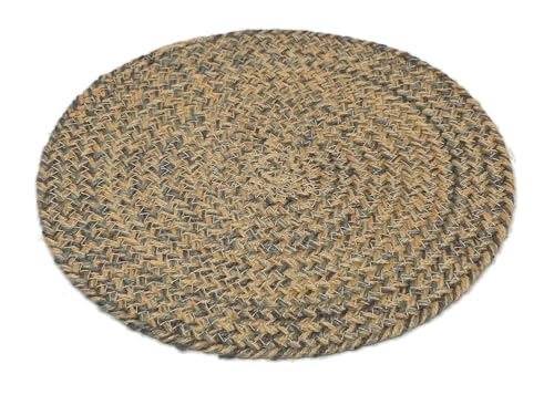 Image of THE HOME TALK Jute Braided Placemats|Side Table Mats|Best for Bed-Side Table,Center Table,Dining Table,Shelves|Home Decorators|Farm Mats (Sand, 33 cm Round, Set of 6)