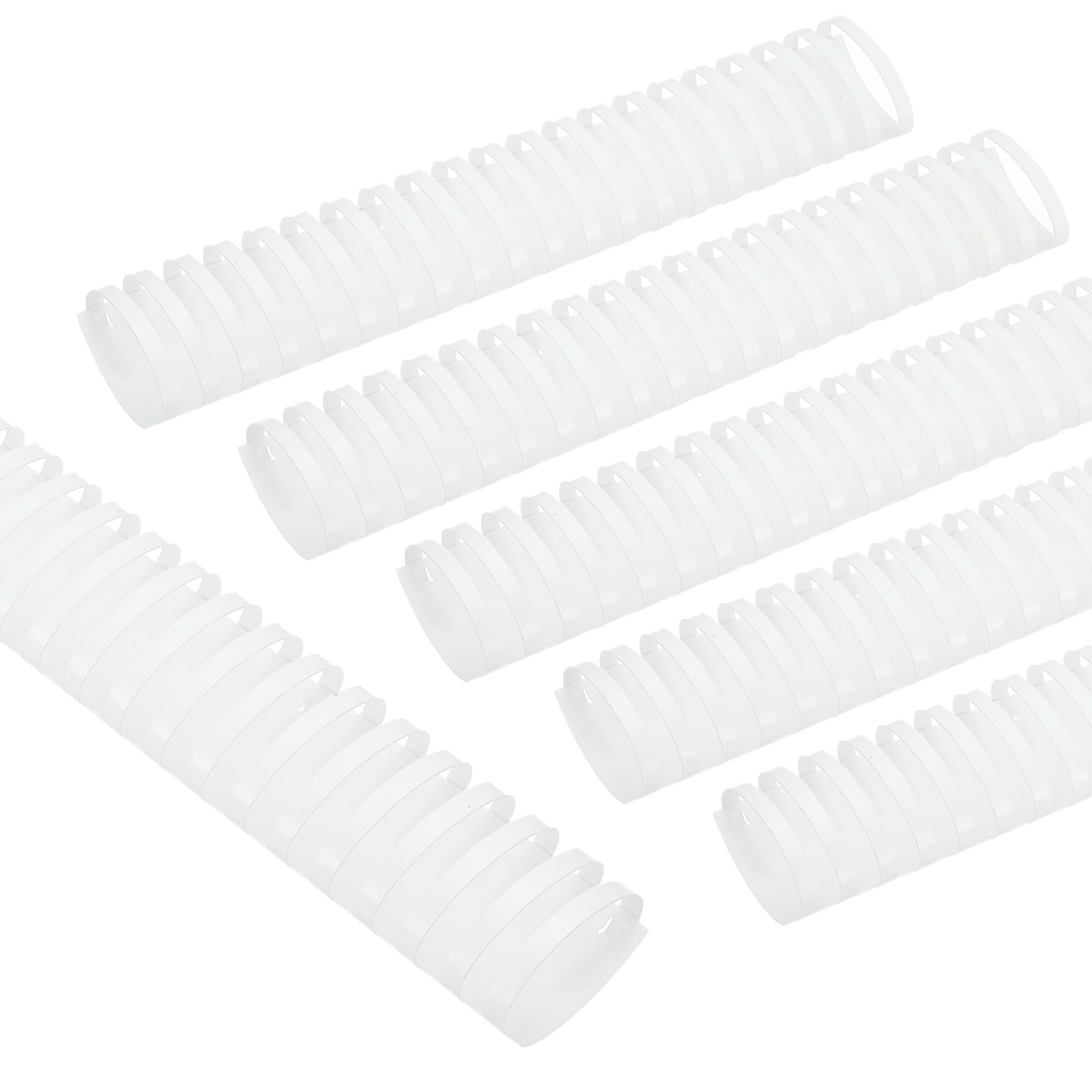PATIKIL 51mm (2") Plastic Binding Combs, 50 Pcs 21 Rings Comb Binding Spines 450 Sheet Capacity Letter Size for Binding Paper Sheets Notebook Calendar Picture Album, White