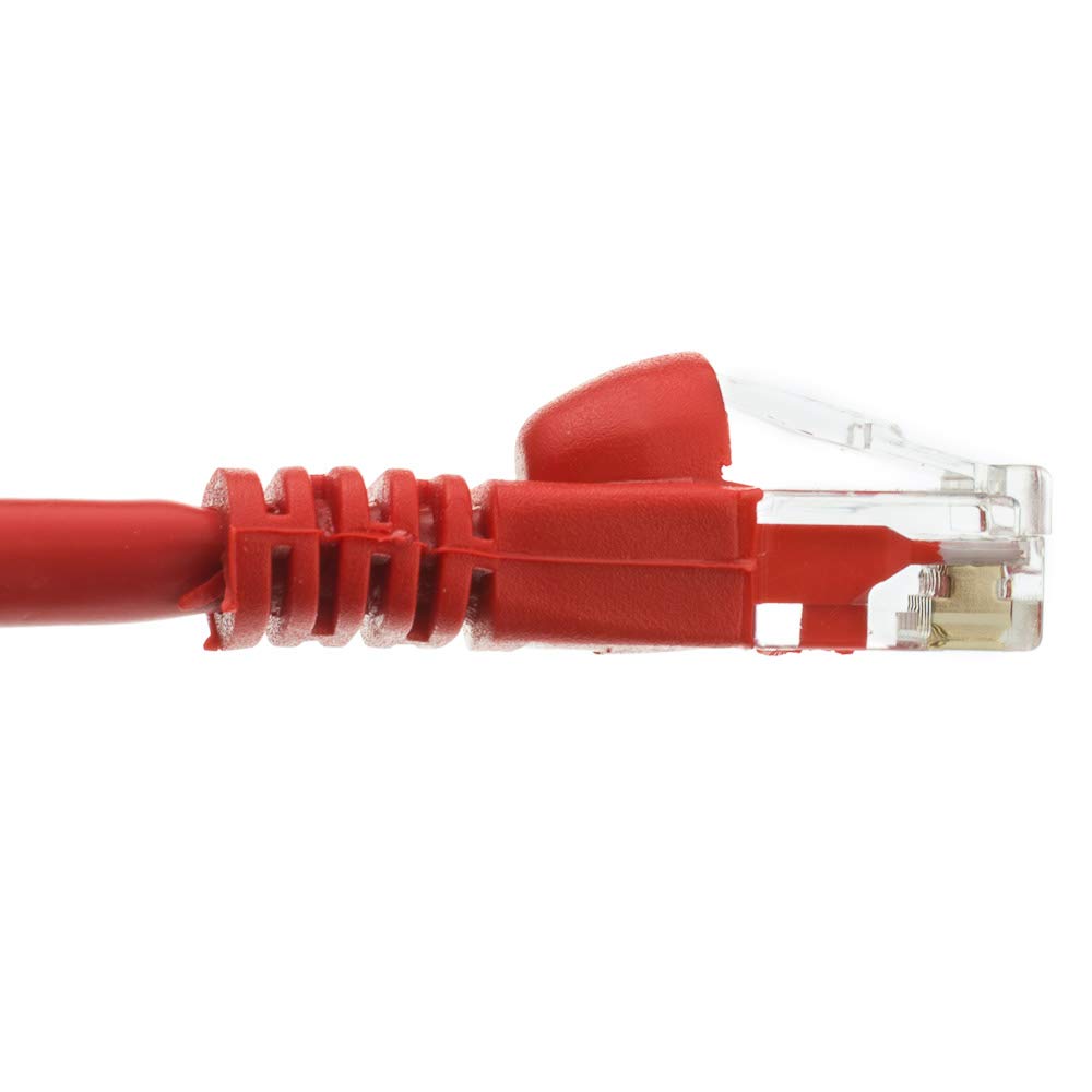 Cable Wholesale Cat 6 Red Ethernet Patch Cable, Snagless / Molded Boot, 10 Foot - View #2