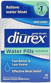 Diurex Water Pills + Pain Relief - Relieve Water Bloat, Cramps, & Fatigue - 42 Count