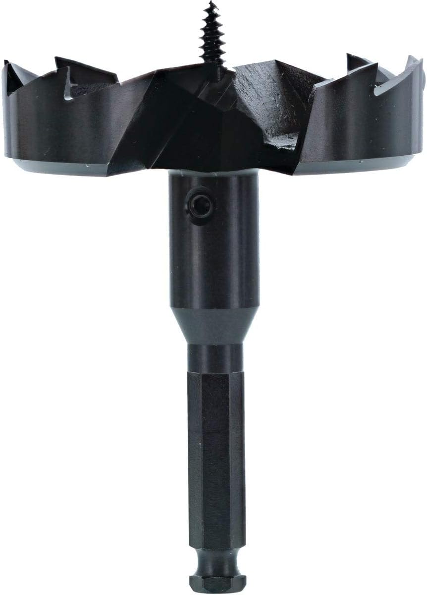 Diablo SPEEDemon 2-Cutter Self-Feed Bit - 3-5/8" Dia, 5-1/8" Length | 7/16" Hex Shank - Fast Hole Drilling in Clean Wood, Low Thread Feed Screw, Extended Battery Life - DSF3625