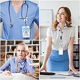 ID Badge Holder with Detachable Lanyard, Retractable Badge Reel, Removable ID Tag Clip, Neck Lanyard (Cat) - Image 7