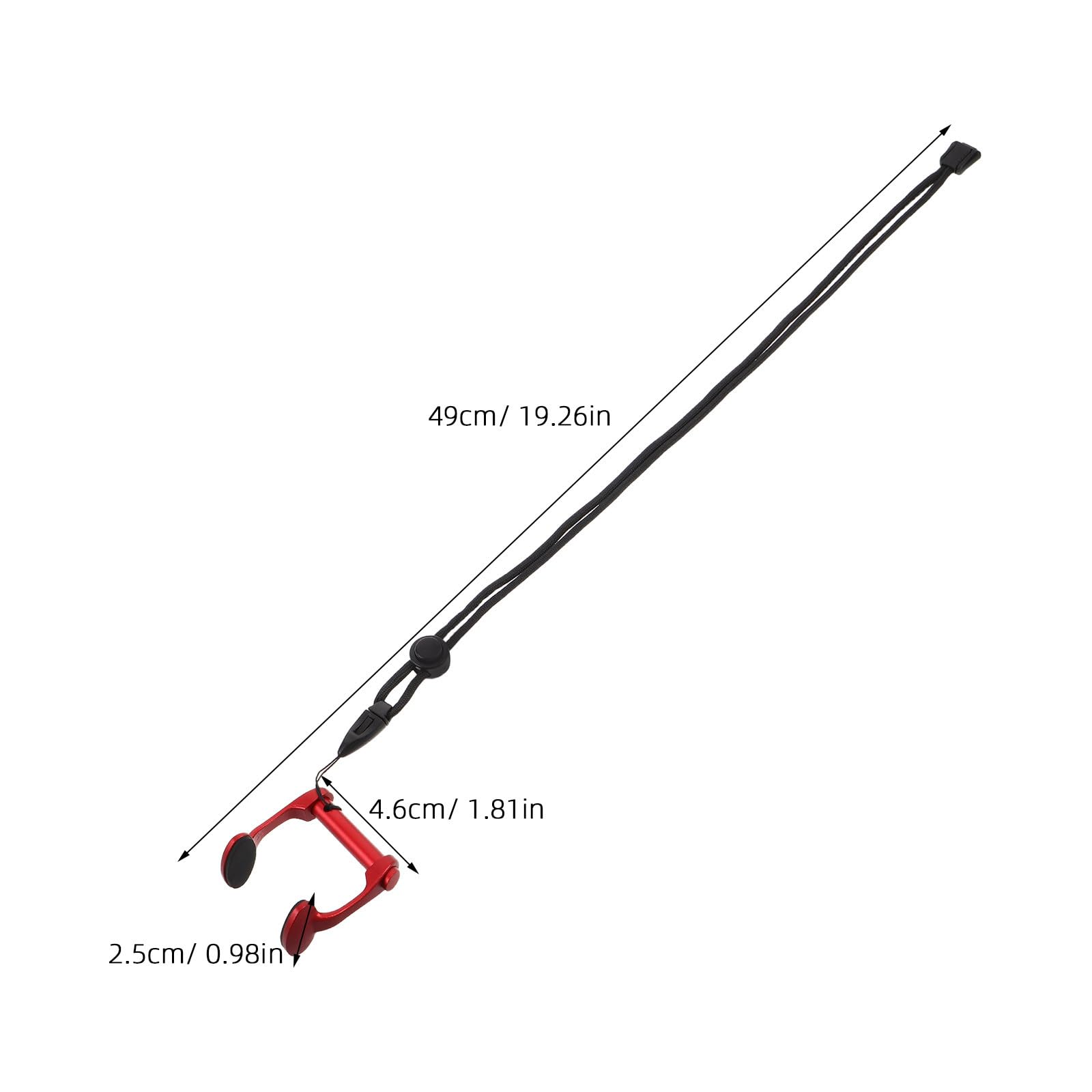 Toddmomy Tauchnasenclip: Verstellbarer Nasenstöpsel aus Aluminiumlegierung zum Schwimmen mit Lanyard-Werkzeug für Unterwasser-Schutzausrüstung