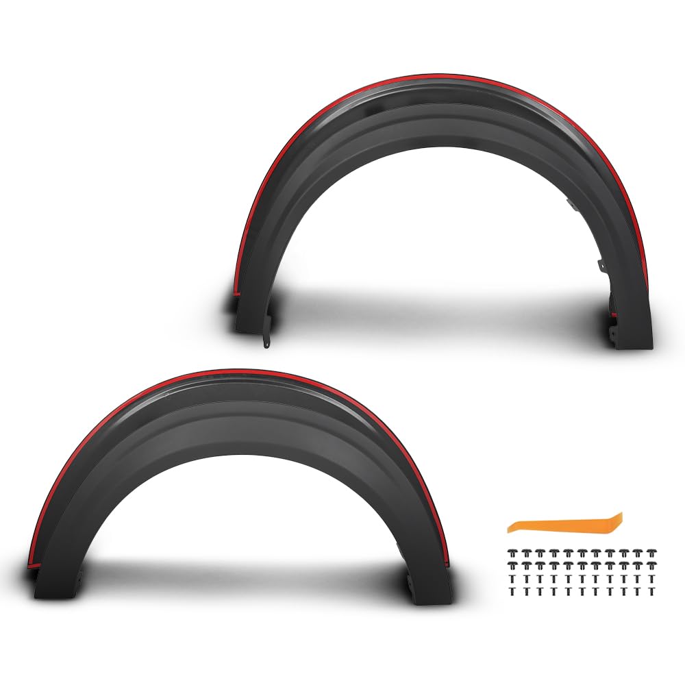 Front and Rear Wheel Eyebrow Accessories Fender Trim Fender Flares Compatible with Ford Maverick 2022 2023 2024 2025 4PCS Black