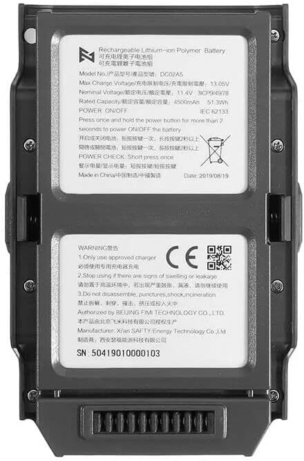 Miniatura 4 de cjc Batería de vuelo inteligente, batería LiPo recargable de 11.4 V 4500 mAh, apta para FIMI X8 SE RC Drone (paquete de 2)