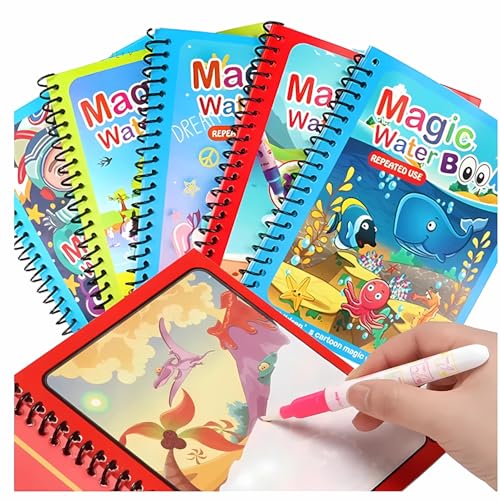 Image of IncyWincy Magic Colouring Book (Pack of 3), Birthday Return Gift for Kids, Aqua Doodle, Reusable, No-Mess Drawing, Party Favor for Children, Boys & Girls (Assorted)