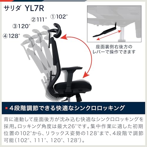 イトーキ サリダ YL7R ブラック オフィスチェア
