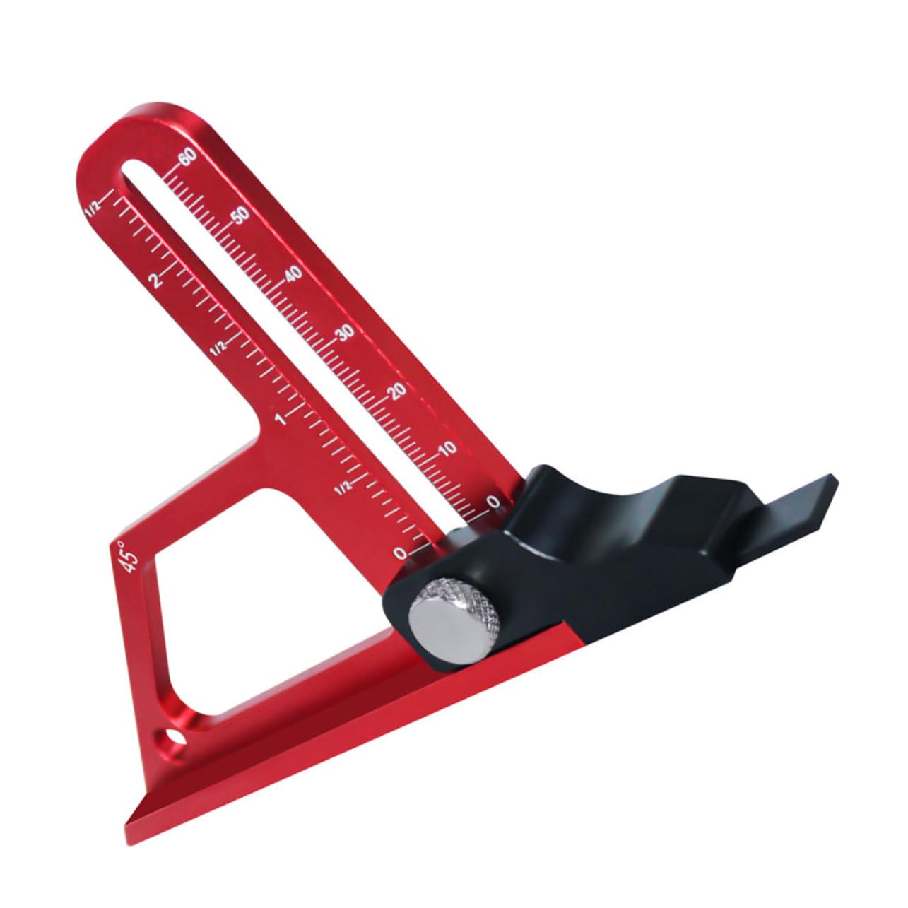 PRETYZOOM Woodworking Height Gauge Depth Gauge for Router Depth Measuring Tool Wood Working Gauge Tool Depth Gauge Tool Depth Gauge for Table Saw Depth Meter Tool Aluminum Alloy Red