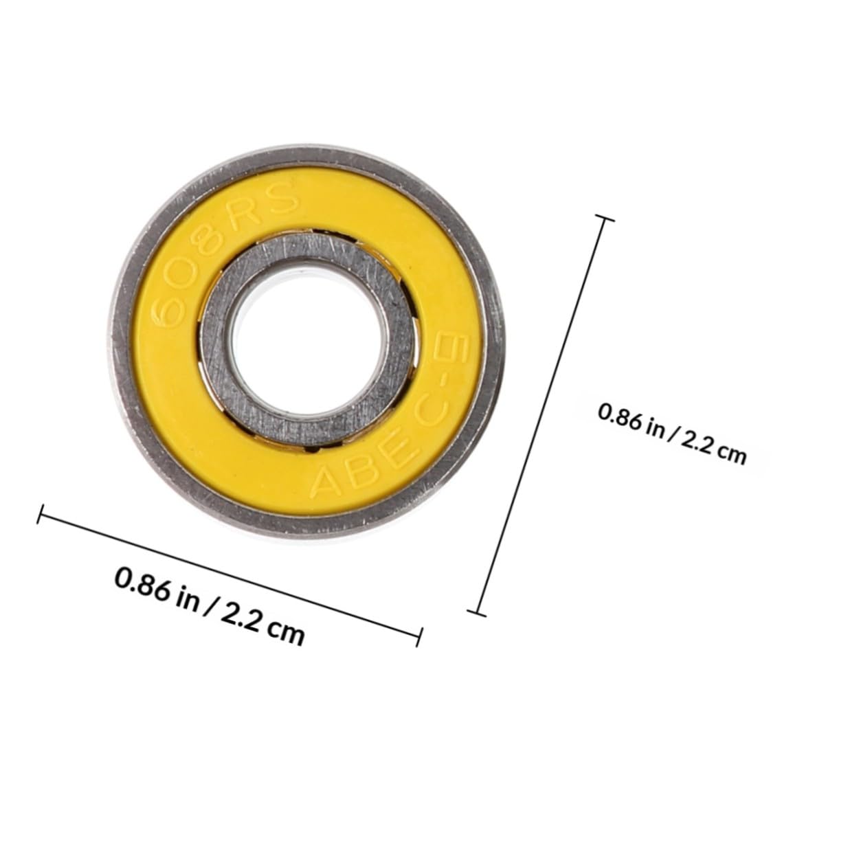 50pcs Carbon Steel 608rs Sliding Bearings Skateboard Bearings Set for Inline Skates Sturdy Wear-Resistant Skates Accessories Random Color