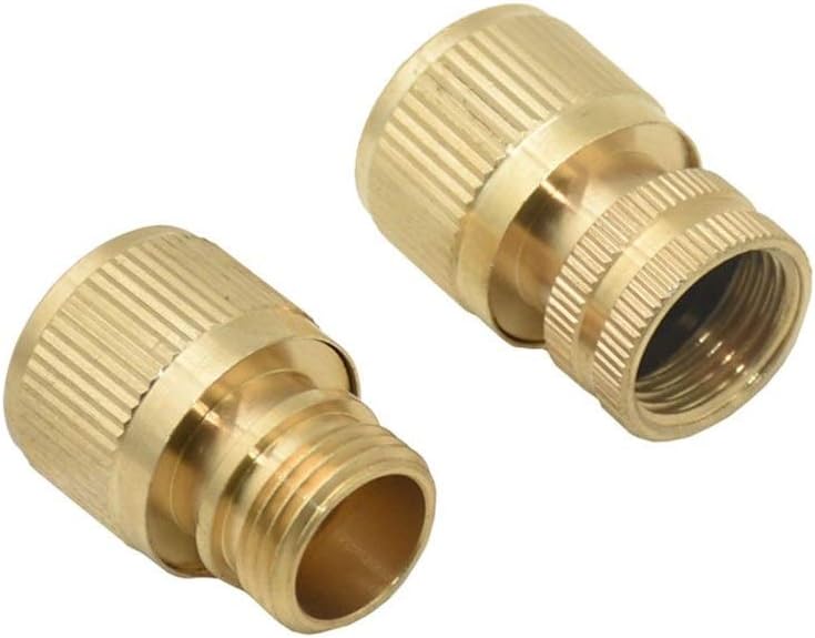 Hose Connector Adapter Male Thread 1/2", Female Thread Brass Quick Connector, Garden Copper Metal Threaded Water Pipe Connector, 1/Female 1I2