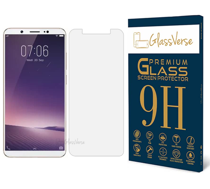 GlassVerse 9H Tempered Glass For Vivo V7 Plus Smartphone(Pack Of 1) With Free Installation Kit Full Screen Protector If Received Damaged-5.99 Inch