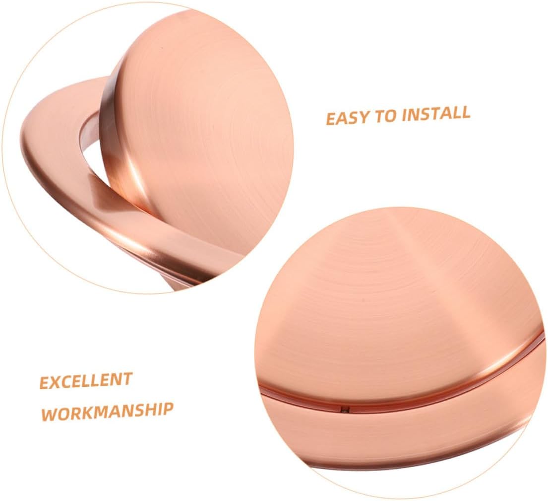 2pcs Stainless Steel Recessed Trash Can Lid 18-20cm Embedded Swing Flap Cover Kitchen and Bathroom Countertop Garbage Bin Cap