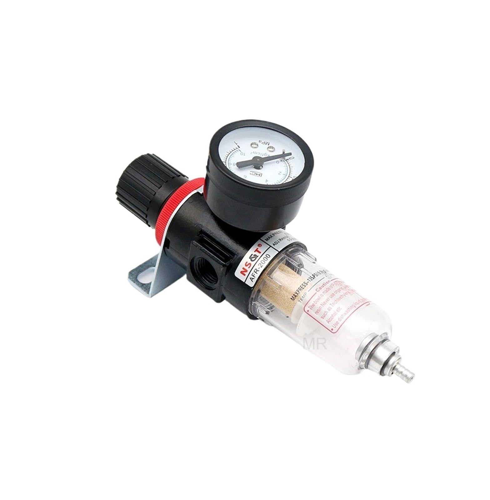 AFR-2000 Regulator filtra pneumatycznego Jednostka uzdatniania powietrza Zestaw miernika ciśnienia i separacji oleju i wody (Afr-2000 W Pc-10mm)