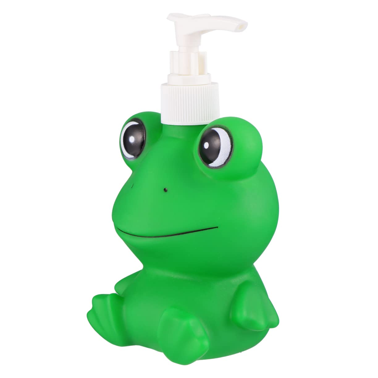 Cabilock Cartoon Press Pump Bottle Adorable Green Liquid Dispenser for Shampoo and Lotion and Material for Bath