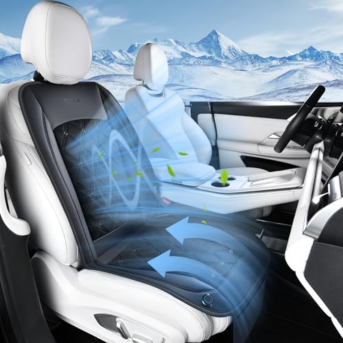 Image of Coverado Cooling Car Seat Cover, 12V-24V Ventilated Front Seat Cushion for Car, 3-Speed Adjustable Seat Cover for Summer Driving Seat, Universal Fit for Car SUV Truck Van