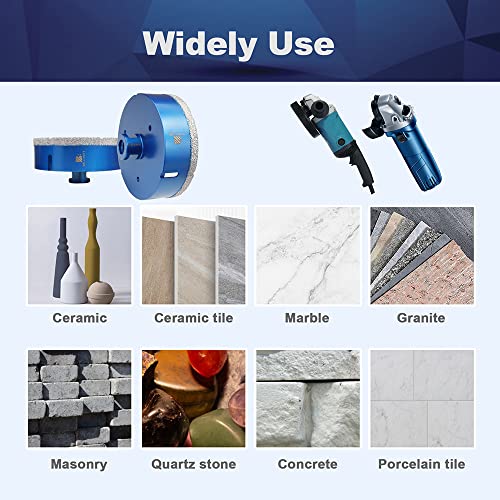 Diamond Drill Bit 125mm,BRSCHNITT 1pc M14 Vacuum Brazed Diamond Tip Drill Bit for Tile Porcelain Stoneware Ceramic Marble Granite Drilling,Suitable For Angle Grinders - Image 4