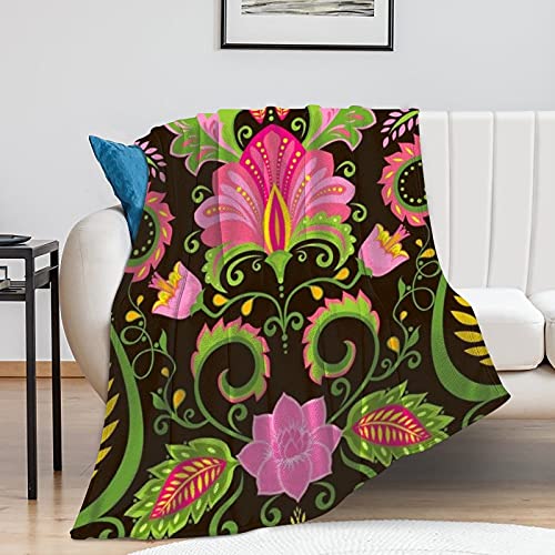 Traditional Style Sofa Bedding Luxury Flannel Blanket Seamless Pattern Throw Blanket Comfort Super Soft Print Throw Blanket For Adults Kids Gift Office,70"×80" #TOP6