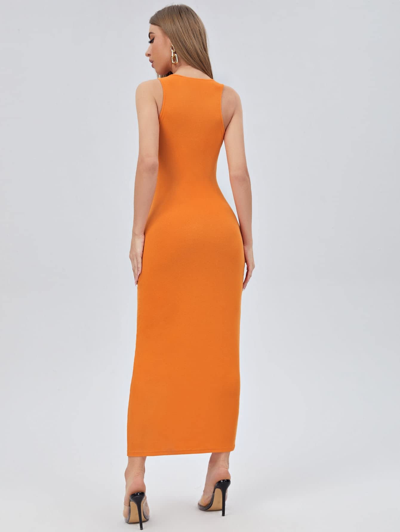 Amazon.com: TIORU Women's Dress Solid Form Fitted Dress