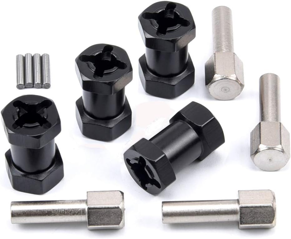 Readytosky 12mm Wheel Hex Hub 20mm Extension Hex Drive Adapter for 1/10 RC Crawler SCX10 D90(4PCS)