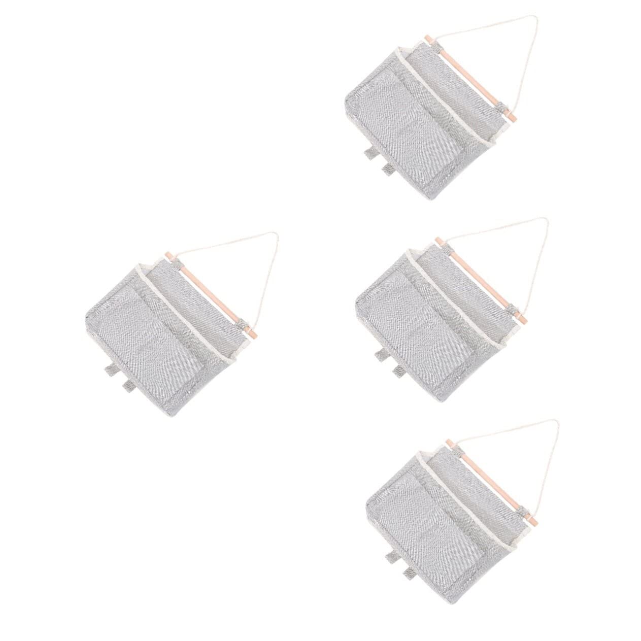 FOMIYES 4 Pz Borsa Portaoggetti a Parete Organizzatore Di Articoli Vari Armadio Portaborse Organizer Da Appendere Con Tasche Porta Libri Da Parete Sospeso Cotone Bambino Vestiti Appesi