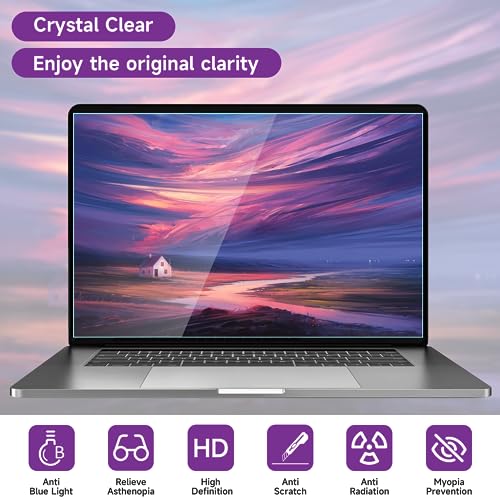 Image of Saco 14 Inch Glossy, Anti Blue Light Screen Guard Compatible for HP Pavilion 14,Acer Aspire 14,Lenovo Ideapad 14,Thinkpad 14,ThinkBook 14, Asus Vivobook 14, Dell 14, MSI 14 Inch Laptop [16:9 Ratio]