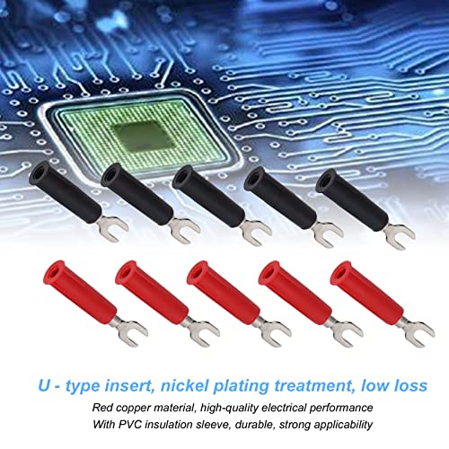 Terminal de crimpagem tipo U, conector de fio de garfo de reparo elétrico rápido de 36A até 4mm / 0,