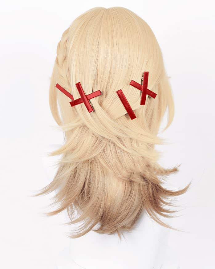 Kaveh Wig Sumeru Gold Gradient Brown Straight Synthetic Hair 50cm Lifelike Party Natural Cosplay Wigs with Bangs (GLDBRO)