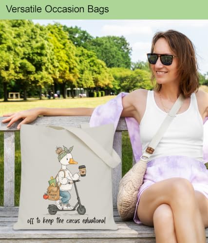 Image of Aesthetic Tote Bag for Women Girls, Stylish Tote Bag for Friends Besties Coworker