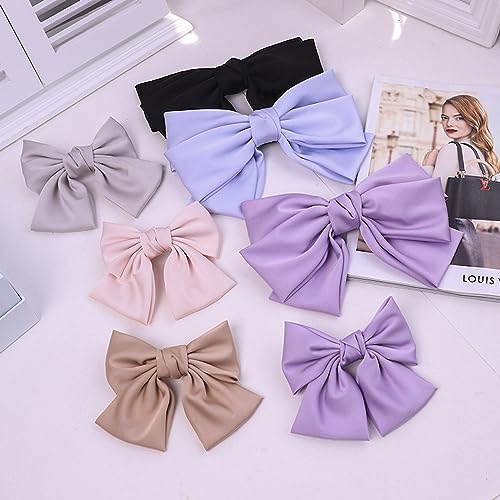 Wambere Women's Hair Clips with Bow, Girls Hair Accessories, Elegant Bow Hairpin Hair Clips Made of French Fabric for Women, Hair Pins with Bow, Hair Bow for Women, Girls, Khaki - Image 4