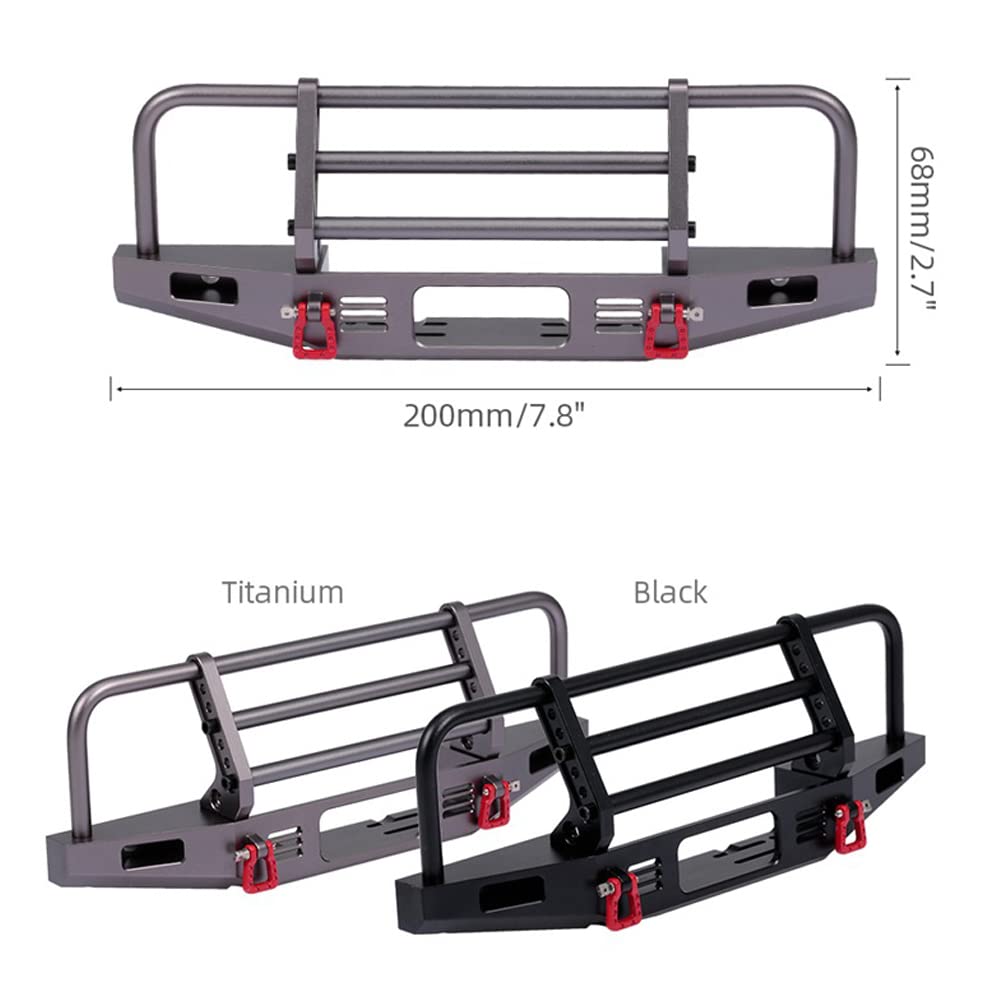 Pare-chocs Avant Métal Pour Voiture RC Traxxas TRX4 Et Axial SCX10 II - Pièce De Rechange Robuste, échelle 1/10 - 4