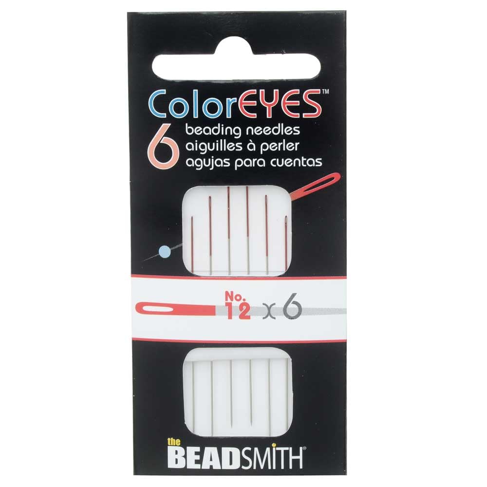 Aiguilles de perlage Coloreyes souples taille 12 pour enfilage fluide