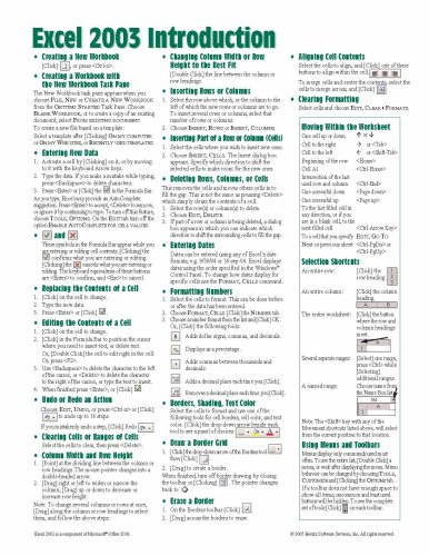 Amazon.co.jp: Microsoft Excel 2003 Introduction Quick Reference Guide ...