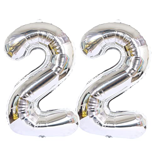 FAMULIA 22 数字 バルーン 風船 誕生日 大きい 飾り付け 90cm 2個セット