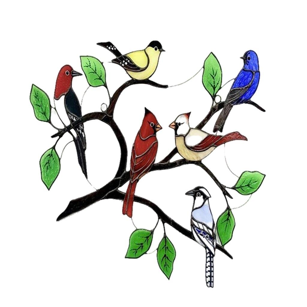 CLUB BOLLYWOOD® Stained Glass Hummingbird Suncatcher Metal Birds Home Windows Hanging Decor|Home & Garden | Home D?©cor | Suncatchers & Mobiles|1 Piece Bird Suncatcher-image-22