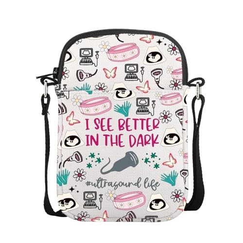 CMNIM Ultrasound Gift Ideas Sonography Mini Crossbody Bag Adjustable Strap Ultrasound Tech Gift Sonographer Thank You Gifts