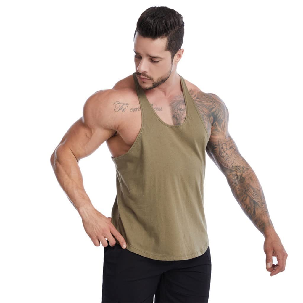 Camiseta De Yoga For Hombre, Camisetas De Yoga Atléticas Sin Mangas, Cuello Redondo, Yoga, Ajuste Holgado, Camiseta De Salón Informal Atlética, Camisetas Sin Mangas For Correr