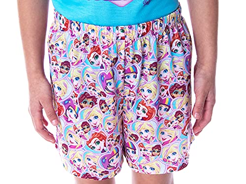 INTIMO Polly Pocket Little Girls' Best Friends Are Stronger Together Shirt and Shorts 2 PC Pajama Set4