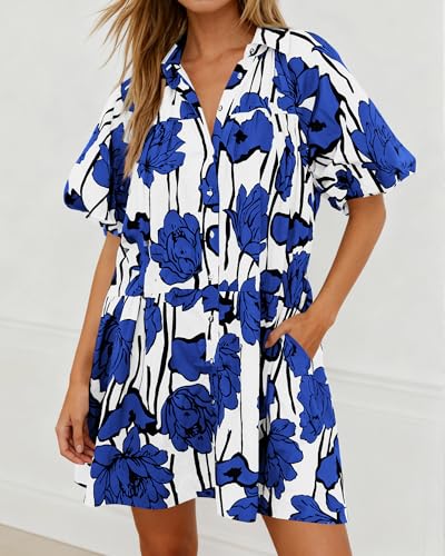 75% Off PRETTYGARDEN Women's Puff Sleeve Mini Dress - Image 7