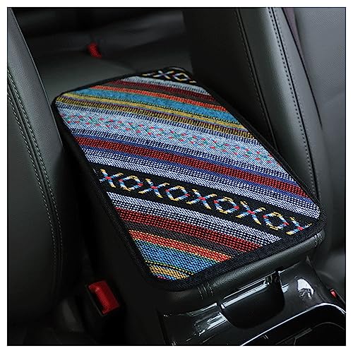 Car Center Console Cover Boho Car Accessories Car Armrest Box Pad for Comfortable Support Universal Armrest Cover for Car Truck SUV Center Console Car Decorations Interior Aesthetic (Armrest cover-A)